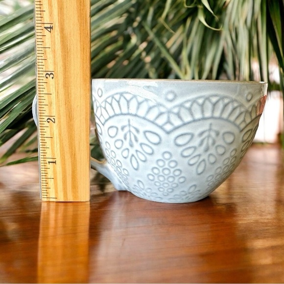 Pfaltzgraff Gabriela Gray Mug with Floral Interior - Picture 8 of 10